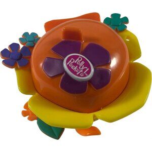 Vintage Polly Pocket 2001 Garden Bloom Flower Locket Compact, No String